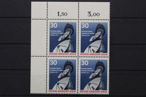 Berlin, MiNr. 391 Viererblock Ecke links oben, postfrisch