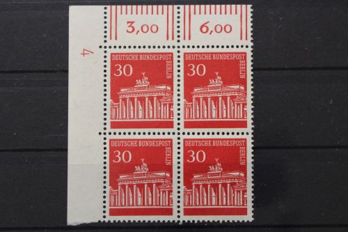 Berlin, MiNr. 288 Viererblock Ecke links oben DZ 4, postfrisch