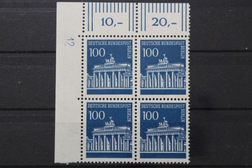Berlin, MiNr. 290 Viererblock Ecke links oben, DZ 12, postfrisch