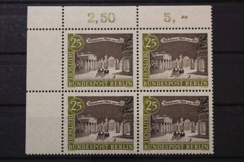 Berlin, MiNr. 222 Viererblock Ecke links oben, postfrisch