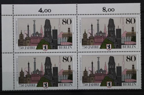 Berlin, MiNr. 776 Viererblock Ecke links oben, postfrisch