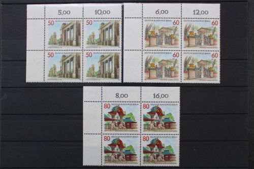 Berlin, MiNr. 761-763 Viererblock Ecke links oben, postfrisch