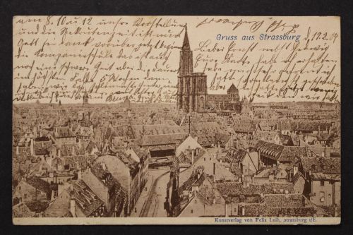Strassburg, Stadtansicht mit Münster