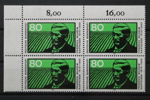 Deutschland, MiNr. 1358 Viererblock Ecke links oben, postfrisch