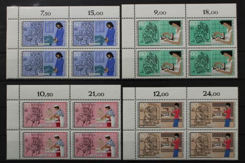 Deutschland, MiNr. 1315-1318 Viererblock Ecke li oben, postfrisch