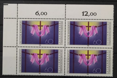 Deutschland, MiNr. 1201 Viererblock Ecke links oben, postfrisch