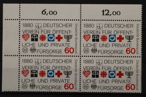 Deutschland, MiNr. 1044 Viererblock Ecke links oben, postfrisch