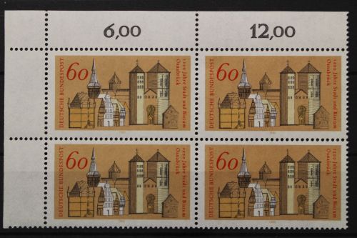 Deutschland, MiNr. 1035 Viererblock Ecke links oben, postfrisch