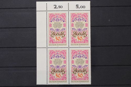 Deutschland, MiNr. 956 Viererblock Ecke links oben, postfrisch