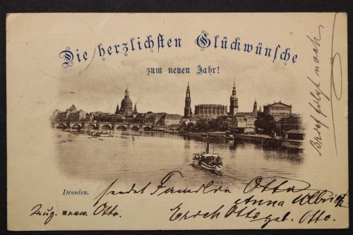 Dresden, Blick über die Elbe mit Frauenkirche, Kirchen, Altstadt