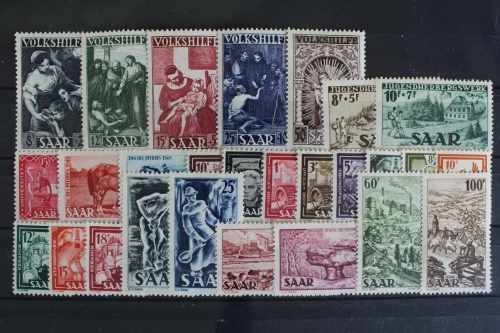 Saarland, MiNr. 262-288, Jahrgang 1949, postfrisch
