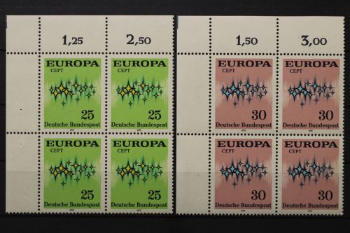 Deutschland, MiNr. 716-717 Viererblock Ecke li. oben, postfrisch