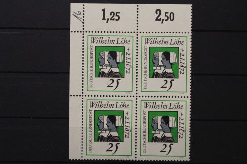 Deutschland, MiNr. 710 Viererblock Ecke links oben, postfrisch