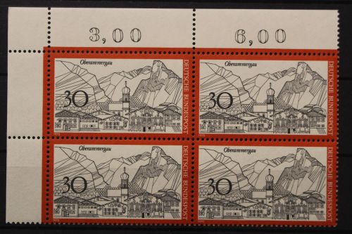 Deutschland, MiNr. 622 Viererblock Ecke links oben, postfrisch
