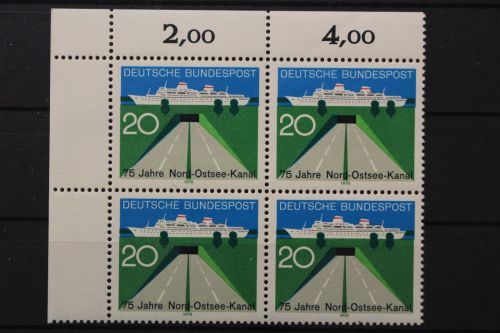 Deutschland, MiNr. 628 Viererblock Ecke links oben, postfrisch