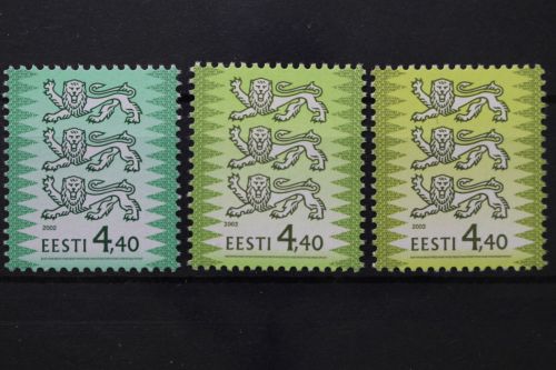 Estland, MiNr. 450 I + II, 3 Werte, postfrisch