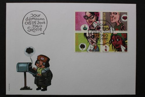 Schweiz, MiNr. 1839-1842, FDC