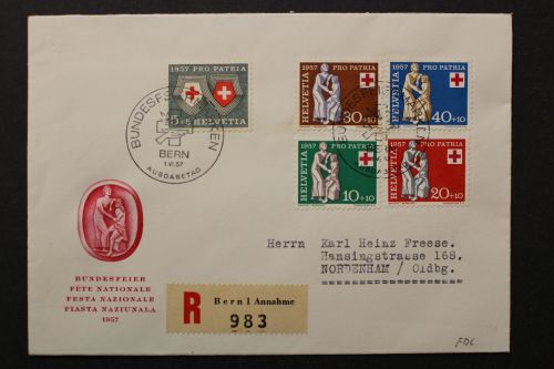 Schweiz, MiNr. 641-645, FDC
