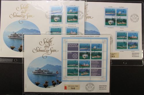 Schweiz, MiNr. Block 23 + Einzelmarken, FDC