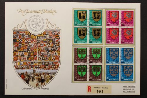 Monaco, MiNr. 1142-1145 Viererblöcke, FDC