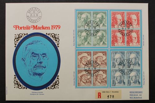 Schweiz, MiNr. 1146-1149 Viererblöcke, FDC