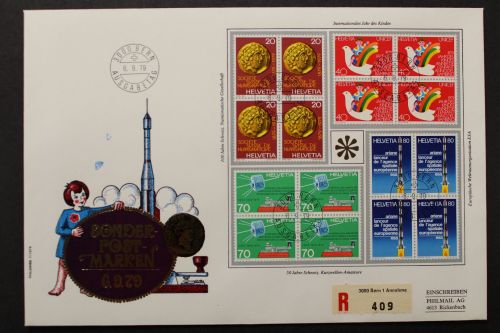 Schweiz, MiNr. 1161-1164 Viererblöcke, FDC