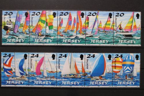 Jersey, MiNr. 831-840 Fünferstreifen, postfrisch