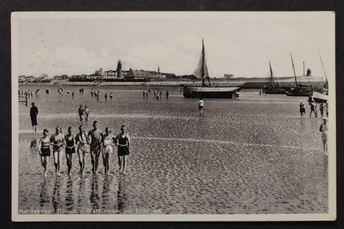 Büsum, Nordseebad, Wattermeer zu Ebbezeit