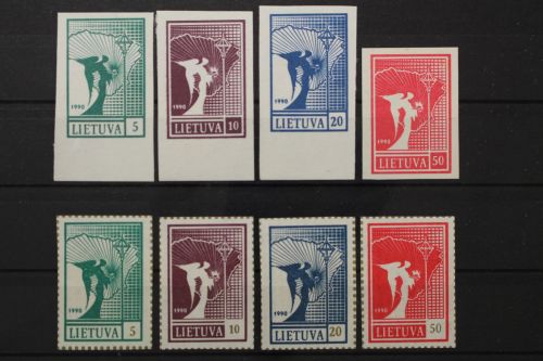 Litauen, MiNr. 457-464 Jahrgang 1990, ohne Gummierung