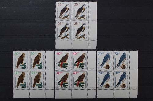 Deutschland, MiNr. 754-757 Viererblöcke Ecke rechts unten, postfrisch