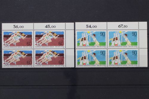Berlin, MiNr. 664-665 Viererblöcke Ecke rechts oben, postfrisch