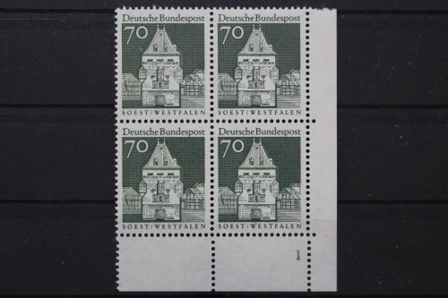 Deutschland, MiNr. 497 Viererblock Ecke rechts unten FN 1, postfrisch