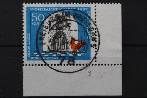 Deutschland (BRD), MiNr. 541 Ecke rechts unten FN 2, gestempelt