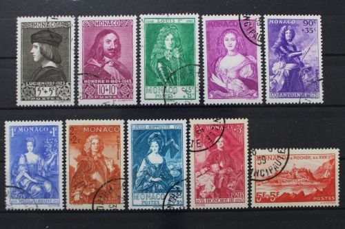 Monaco, MiNr. 190-199, gestempelt