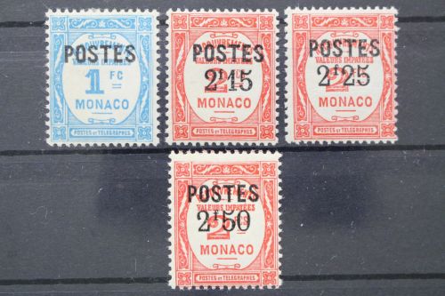Monaco, MiNr. 159-162, Falz