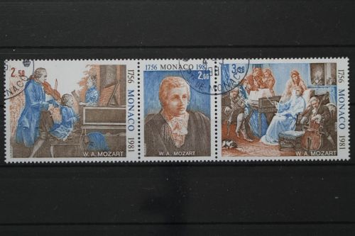 Monaco, MiNr. 1470-1472 Dreierstreifen, gestempelt