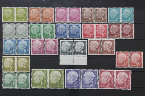 Deutschland (BRD), MiNr. 177-196 waag. Paare, 50 Pf Fotoattest, postfrisch
