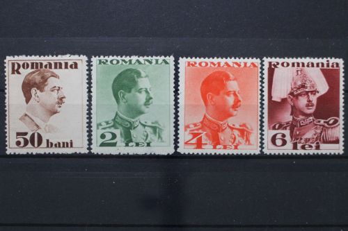 Rumänien, MiNr. 474-477, Falz