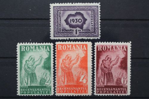 Rumänien, MiNr. 393-396, Falz