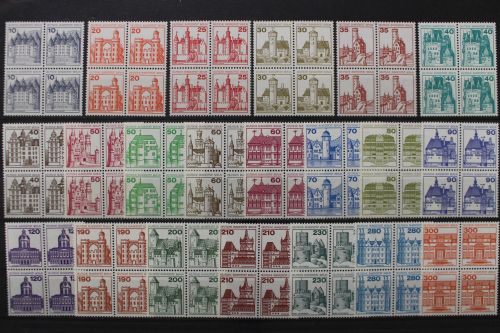Berlin, Burgen und Schlösser 1977-1982, Viererblöcke, postfrisch