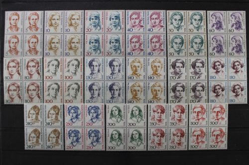 Berlin, Frauen aus 1986-1989, 17 Werte, Viererblöcke, postfrisch