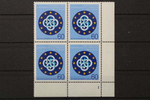 Berlin, MiNr. 721 Viererblock Ecke rechts unten, FN 1, postfrisch