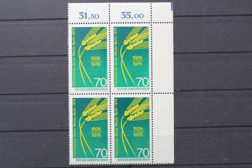 Berlin, MiNr. 516 Viererblock Ecke rechts oben, postfrisch