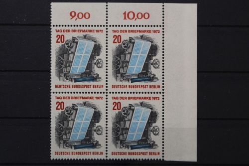 Berlin, MiNr. 439 Viererblock Ecke rechts oben, postfrisch