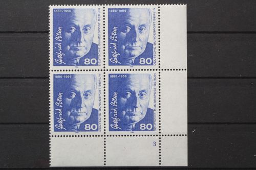 Berlin, MiNr. 760 Viererblock Ecke rechts unten, FN 3, postfrisch