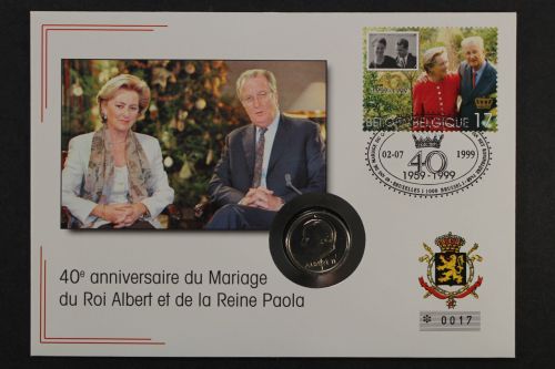 Belgien, Albert und Paola, 1999, Numisbrief