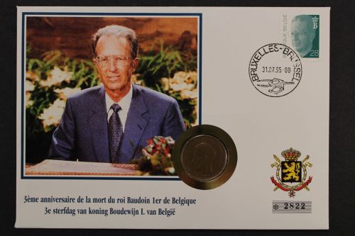 Belgien, Boudewijn I., 1995, Numisbrief