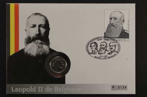 Belgien, Leopold II., 1999, Numisbrief