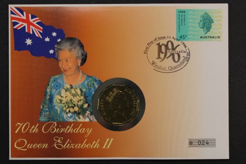Australien, 70. Geburtstag von Elizabeth II., 1996, Numisbrief