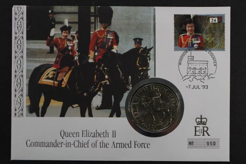 Großbritannien, Queen Elizabeth, Commander in Chief, 1993, Numisbrief
